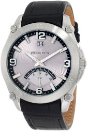 Pierre Petit Men's P-806A Serie Le Mans Dual-Time GMT Sunray Dial Leather Watch