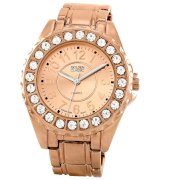 Golden Classic Women's 2284-rosegold Time's UP Rhinestone Accented Metal Watch