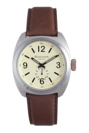 Rudiger Men's R5000-04-013.7 Siegen Brown Leather with Topstitch Beige Dial Watch