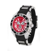  Aquaswiss Chronograph Swiss Quartz Large 50 MM Watch Red Dial Stainless Steel Black Bezel Day Date #62XG0139