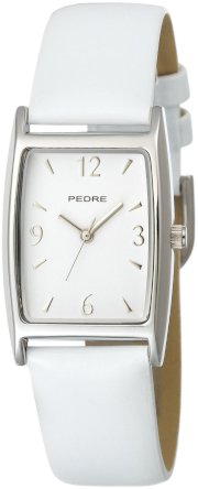 Pedre Women's 7225SX Silver-Tone with White Patent Leather Watch