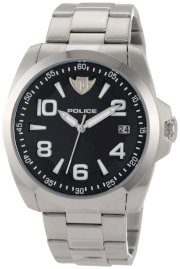 Police Men's PL-12157JS/02MC Sovereign Black Dial Steel Bracelet Watch