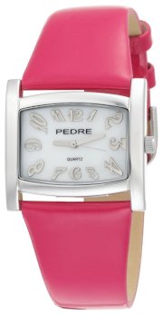 Pedre Women's 7780SX Silver-Tone with Pink Patent Strap Watch