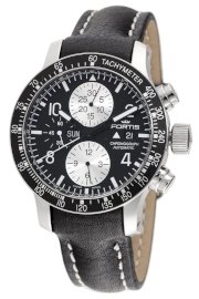 Fortis Men's 665.10.11L B-42 Stratoliner Automatic Chronograph Black Dial Watch