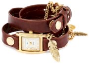 La Mer Collections Women's LMCW1006 Peace Pipe Charm Chain Wrap Watch