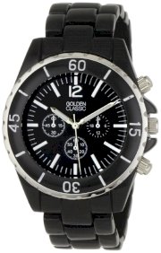 Golden Classic Women's 2287-black "Nautical Notion" Classic Black Dial Tachymeter Marked Bezel Watch