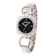 Gattinoni Women's W0159BSSBLK Andromeda Stainless Steel Square Black Diamond Watch