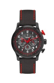 Versus Men's 3C73400000 Soho Black IP Coated Steel Black Dial Chronograph Leather Watch