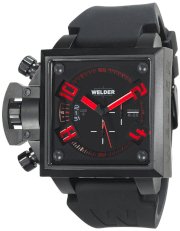 Welder Men's K25-4301 K25 Chronograph Black Ion-Plated Stainless Steel Square Watch