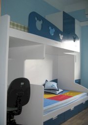 Giường 2 tầng kết hợp bàn học, tủ quần áo GT-17