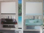 Tủ chậu rửa mặt lavabo sang trọng, lịch lãm chất liệu kính cao cấp chịu lực siêu bền 5509-5510