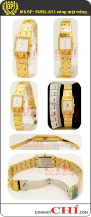 Đồng hồ đeo tay nữ OP 5659L-613 vàng mặt trắng
