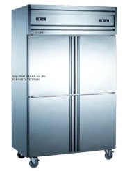 Tủ lạnh công nghiệp 4 cánh 1000L có bánh xe K220