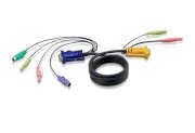 Aten 2L-5301P PS/2 to SPHD-15 Cable w/ Speaker & Microphone 1.2m