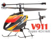 Máy bay điều khiển V911 sóng 2.4 gh cực xa V911 Helicopter màn hình lcd một tầng cánh