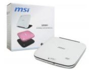 MSI UO881-W/B : Msi 8X DVD Rom Slim Ext White/Black