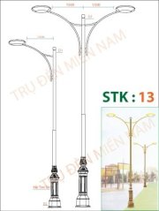 Trụ đèn tròn côn cao 7m STK13
