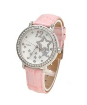 Guess SS Swarovski Lady Watch/ White Pink Blue Leather Straps U95043L1