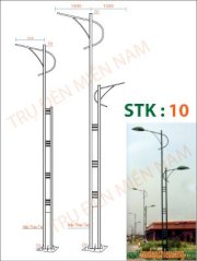 Cột đèn mạ kẽm STK10