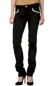 Just For You - quần jeans nữ túi viền pha lê - cườm WJUS126100026