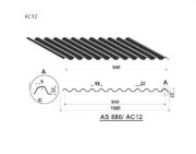 Tấm lợp truyền thống Austnam AC 12 dày 0.42 ASTM A653/ JIS G3312