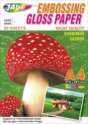 Giấy in Card 1 mặt Jade Emboss Gloss Paper A3 230g, 50 tờ/ xấp