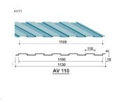 Tấm lợp truyền thống Austnam AV 11 dày 0.40 ASTM A653/ JIS G3312