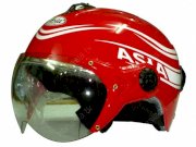 Mũ bảo hiểm cao cấp ASIA - 103K8 Đỏ bóng - Tem sọc trắng