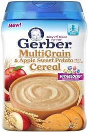  Bột ăn dặm Gerber Baby Cereal - Multigrain Apple Sweet Potato