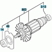 Rotor máy khoan Bosch GBH 2-26E