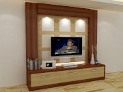 Kệ tivi và vách gỗ trang trí hiện đại KTVS06