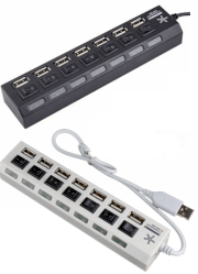 Hub USB 2.0 7-Port On/Off