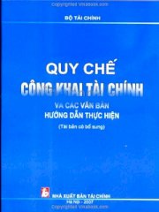 Quy chế công khai tài chính và các văn bản hướng dẫn thực hiện