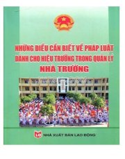 Những điều cần biết về pháp luật dành cho hiệu trưởng trong quản lý nhà trường