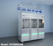 Tủ đông mát 6 cánh 2 máy 0 quạt DVDM6C2M