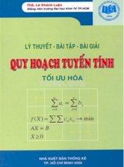 Lý thuyết - bài tập - bài giải - quy hoạch tuyến tính tối ưu hoá