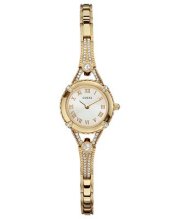 Guess Yellow Gold-Tone Petite Crystal Watch U0135L2