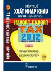 Biểu thuế xuất nhập khẩu tiếng anh 2012 