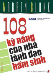 108 kỹ năng của nhà lãnh đạo bẩm sinh