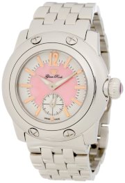Glam Rock Women's GK4001 Palm Beach Pink Mother-Of-Pearl and White Dial Stainless Steel Watch