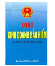 Luật kinh doanh bảo hiểm (Đã được sửa đổi bổ sung năm 2010)