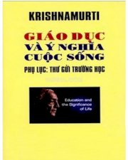 Krishnamurti - Giáo dục và ý nghĩa cuộc sống