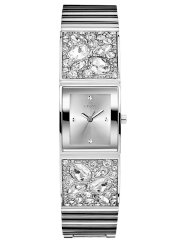 Guess Women's U0002L1 Bejeweled Bracelet Silver-Tone Watch