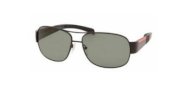  Prada Sps 56h Sps56h 1bo 5z1 Demi Shiny Black Metal Polarized Gray Lens Aviator Sunglasses Shades 