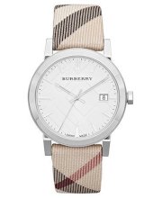 Burberry Watch, Women's Swiss Nova Check Fabric Strap  BU9022
