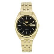 Seiko Men's SNXA14K Gold Tone Stainless-Steel Analog with Black Dial Watch