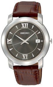 Seiko Men's SGEE99 Strap Charcoal Dial Watch