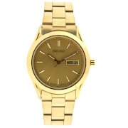 Seiko Mens Gold Tone Day and Date Watch SGF724