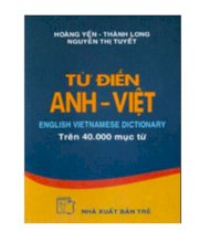 Từ điển Anh - Việt (trên 40.000 mục từ)