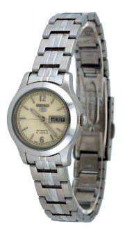 Seiko Women's SYMD97 Stainless Steel Analog with White Dial Watch